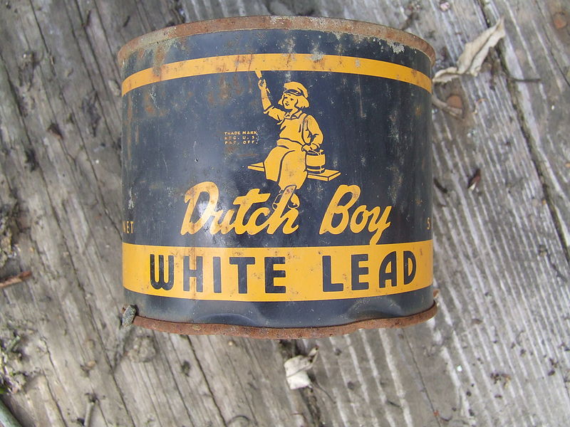 Dutch boy white lead paint can