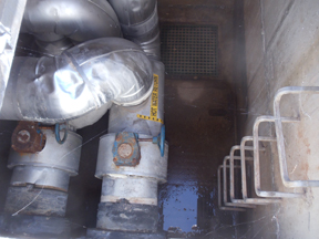 confined space with ventilation equipment