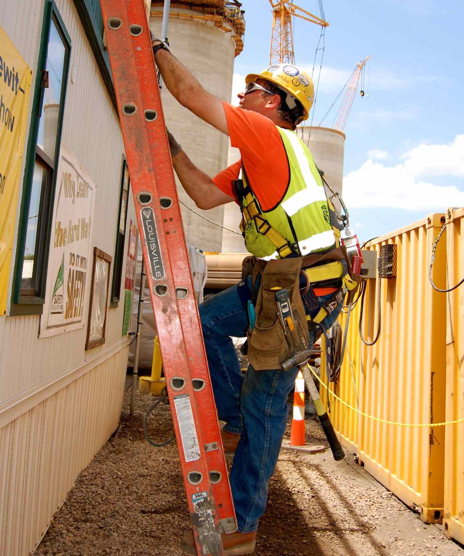 Man on ladder